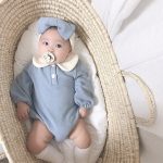 【66-90cm】ロンパース ベビー 可愛い襟 スウィート - 画像 (2)