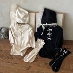 【66-90cm】ロンパース ベビー 韓国風 リボン付き - 画像 (5)