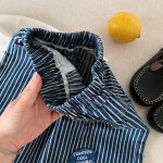 【80-130cm】パンツ 男の子 ストライプ ワッペン付き - 画像 (6)