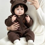 【66-90cm】ロンパース ベビー クマ フード付き - 画像 (9)