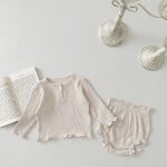 【66-90cm】セットアップ ベビー ナチュラル リブ - 画像 (8)