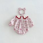 【66-130cm】ロンパースorワンピース ベビー 姉妹服 ローズ柄 - 画像 (12)