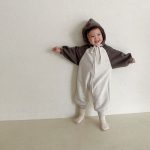 【66-90cm】オールインワン ベビー 帽子付き ファスナー - 画像 (5)