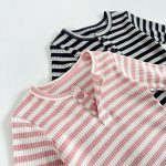 【66-90cm】ロンパース ベビー 長袖 ボーダー カジュアル - 画像 (7)