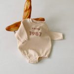 【66-90cm】ロンパース ベビー 数字 プリント ワッフル - 画像 (9)