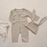 【66-90cm】ロンパースorオールインワンor帽子 ベビー ナチュラル 無地 ウサギ - 画像 (11)