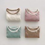 【66-90cm】ロンパース ベビー ナチュラル 無地 - 画像 (7)
