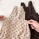 【66-100cm】サロペット ベビー ドット柄 ロンパース コディネート - 画像 (16)
