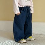 【80-150cm】ロングパンツ キッズ デニム カーブシルエット - 画像 (19)