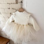 【80-130cm】ワンピース 女の子 メッシュ スウィート - 画像 (3)
