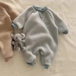 【66-90cm】オールインワン ベビー もこもこ クマ柄 - 画像 (5)