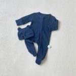 【66-90cm】ロンパースor帽子 ベビー ワッフル 無地 - 画像 (4)