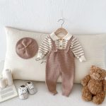 【66-90cm】セットアップ ベビー ワッフル ボーダー - 画像 (6)