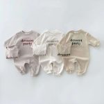 【66-90cm】ロンパース ベビー 英字 韓国風