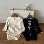 【66-90cm】ロンパース ベビー 韓国風 リボン付き