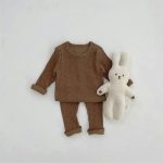 【66-90cm】セットアップ ベビー リブ 無地 - 画像 (6)
