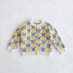 【66-100cm】カーディガンorロンパース ベビー ひまわり柄 ニット - 画像 (10)