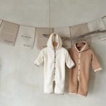 【66-90cm】オールインワン ベビー 帽子付き もこもこ - 画像 (7)
