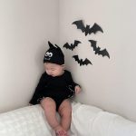 【80-100cm】ロンパース&帽子 キッズ ハロウィン コウモリ - 画像 (6)