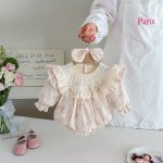 【66-130cm】ロンパースorワンピース 女の子 姉妹服 蝶結び パフスリーブ - 画像 (5)