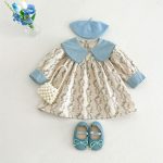 【90-140cm】ワンピース 女の子 フラワー柄 折り襟 - 画像 (5)