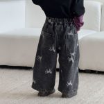 【80-150cm】パンツ キッズ ワイドデニム ゆったり シルエット - 画像 (9)