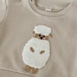 【66-100cm】スウェット＋パンツ 2点セット ベビー ひつじ刺繍 - 画像 (8)