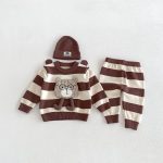 【73-100cm】セットアップ ベビー 可愛い クマ ボーダー - 画像 (4)