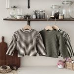 【73-100cm】Tシャツ キッズ 裏起毛 ボーダー
