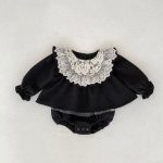 【66-90cm】ロンパース ベビー フリル襟 長袖 ワンピース風 - 画像 (8)