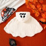【66-90cm】ポンチョ ベビー ハロウィン もこもこ ゴースト - 画像 (6)