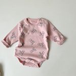 【66-90cm】ロンパース ベビー 可愛い 総柄 - 画像 (5)