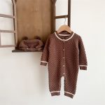 【66-90cm】ロンパース＆帽子 ベビー ボンボン ニット くま - 画像 (8)