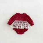 【66-90cm】ロンパース ベビー レース リボン - 画像 (4)