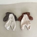 【66-90cm】オールインワン ベビー 帽子付き ファスナー - 画像 (2)