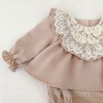 【66-90cm】ロンパース ベビー フリル襟 長袖 ワンピース風 - 画像 (12)