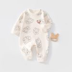 【59-90cm】ロンパース ベビー 可愛い ドッグプリント - 画像 (3)
