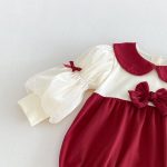 【66-90cm】ロンパース ベビー カラーバリ 蝶結び - 画像 (9)