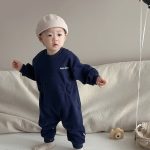 【66-90cm】長袖ロンパース ベビー お出かけ用 シンプル - 画像 (11)