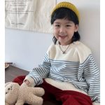 【80-130cm】セーター 女の子 ミックスカラー ニット ゆったり - 画像 (9)