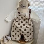 【66-90cm】サロペット ベビー ビッグ ドット コーデュロイ - 画像 (6)