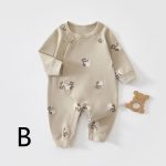 【66-90cm】ロンパース ベビー クマ柄 柔らか - 画像 (4)