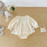 【66-90cm】ロンパース ベビー レース メッシュ - 画像 (6)