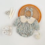 【66-90cm】ロンパース ベビー 花柄 プリンセス - 画像 (5)