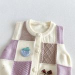 【80-110cm】ベスト 女の子 カラーバリ ニット - 画像 (12)