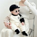 【66-90cm】ロンパース ベビー カラーバリ ドッグ柄 - 画像 (6)