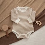 【59-80cm】ロンパース ベビー ナチュラル リブ - 画像 (3)