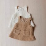 【73-100cm】ワンピース ベビー もこもこ 無地 - 画像 (6)