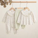 【66-90cm】ロンパース ベビー フラワー総柄 かわいい - 画像 (4)