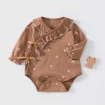 【59-80cm】ロンパース ベビー 柔らか 小花柄 - 画像 (4)